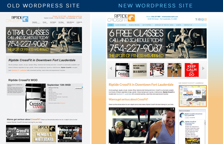 WordPress Consulting Before and After